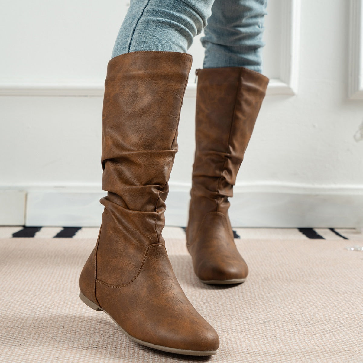 Women's Western Leather Cowboy Boot - Soft & Comfortable