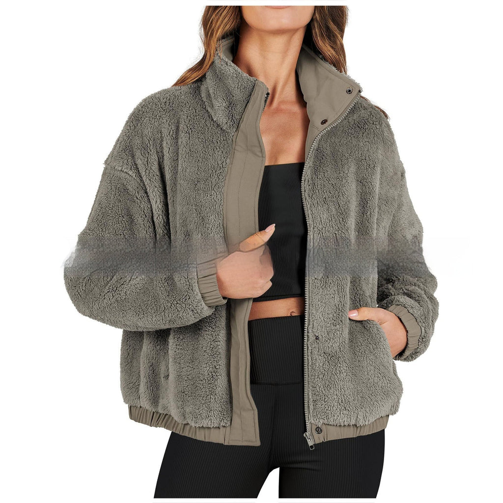 Women's Soft Plush Loose Warm Casual Streetwear Jacket