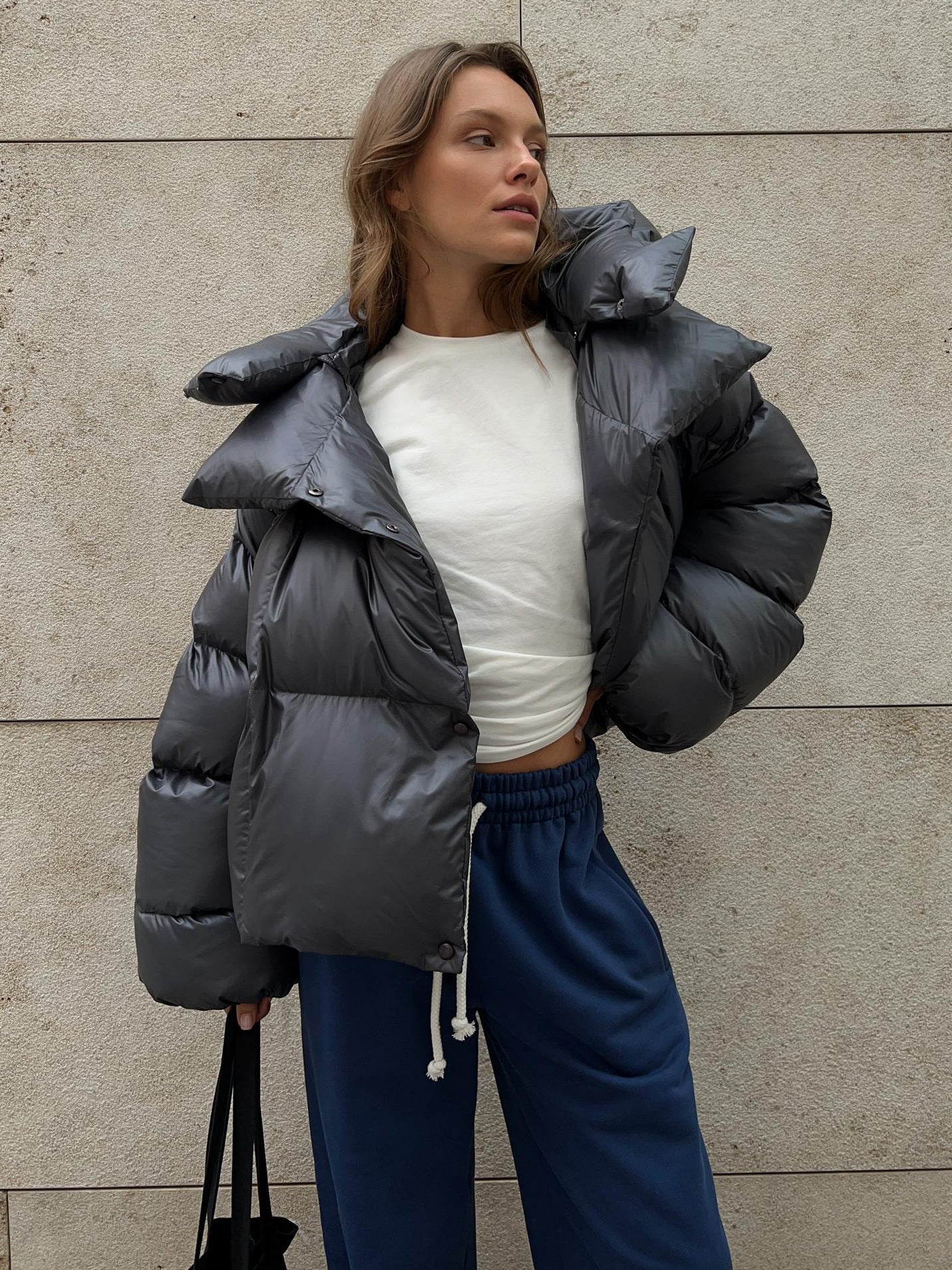 Women's Thick Bread Puffer Jacket Cotton Padded Winter Coat