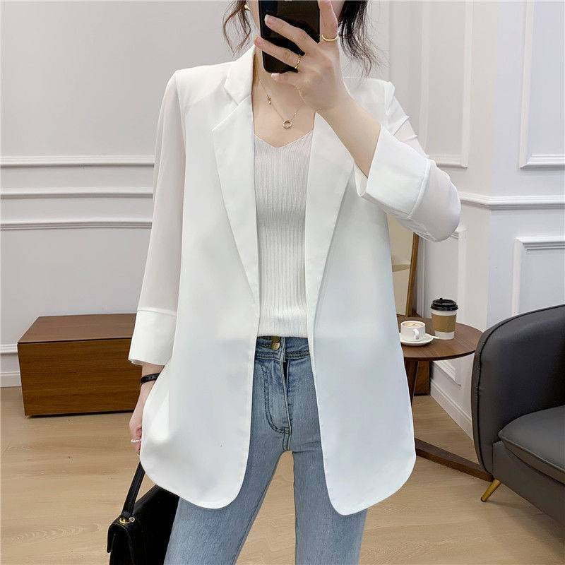 Women's Stand Collar Single Breasted Slim Fit Office Blazer