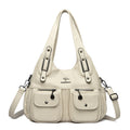 Women's Large Capacity Solid Color Crossbody Shoulder Handbag