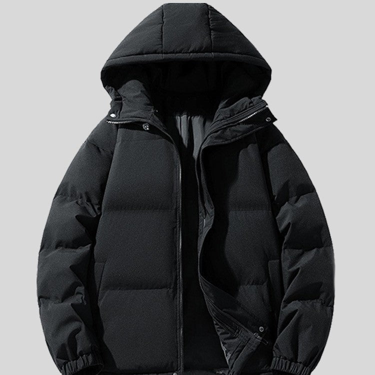 Men's Hooded Cotton Padded Jacket for Warmth and Winter Comfort