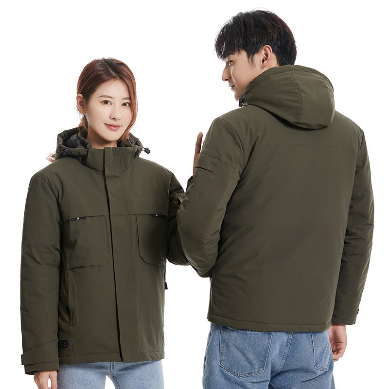 Unisex Heated Padding Jacket with Intelligent Thermal Charging Technology
