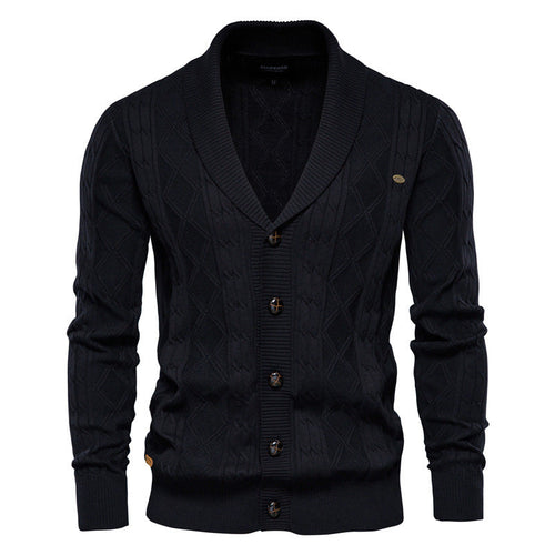 Men's Cotton V-Neck Cardigan for Classic Comfort and Everyday Style