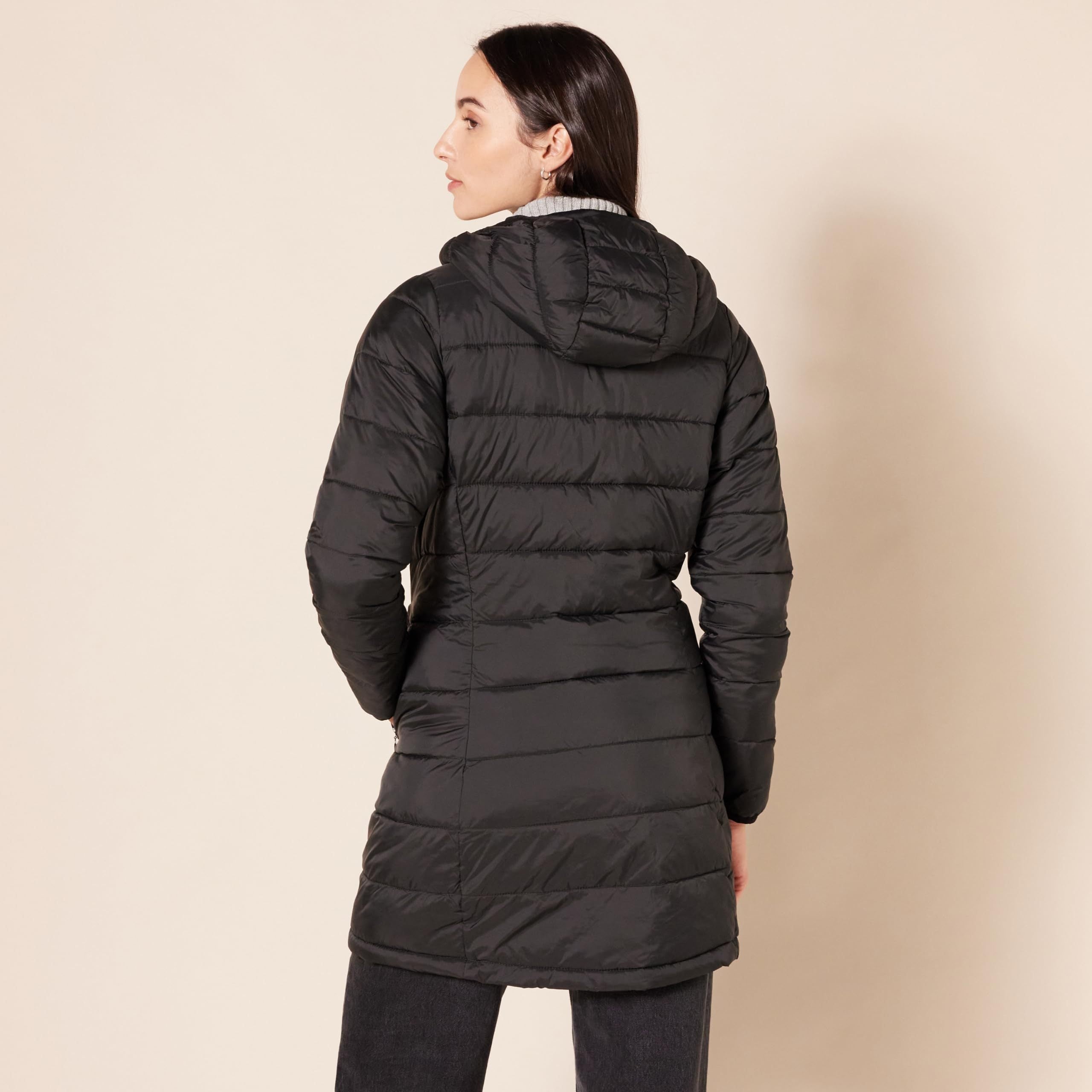 Women’s Lightweight Water-Resistant Packable Hooded Puffer Coat