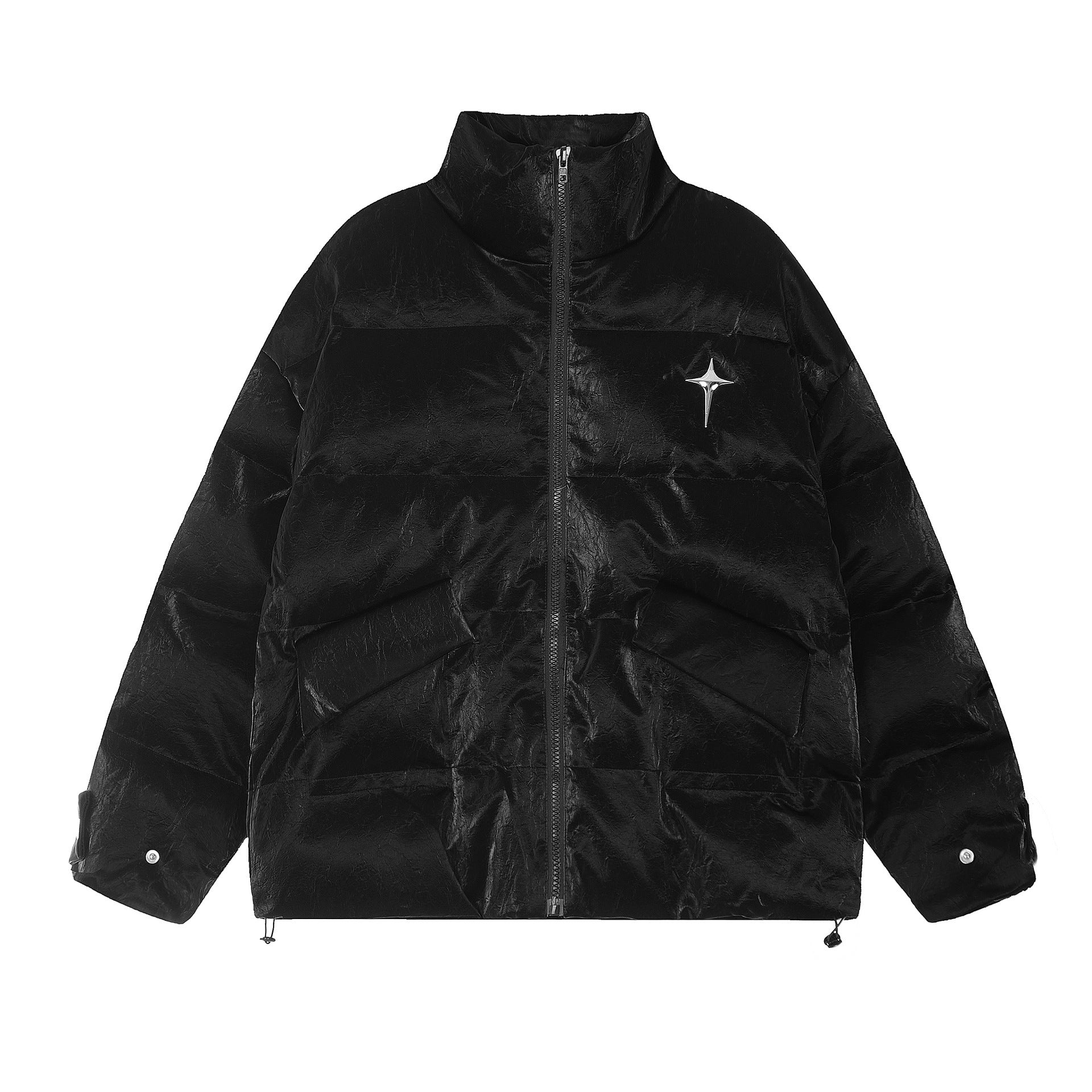 Women's Cotton Padded Thick Thermal Stand Collar Puffer Jacket