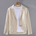 Men's Ramie Casual Suit Jacket for Smart Spring and Autumn Style