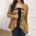Women's Vintage Knit Blazer Loose Fit Chic Commuter Jacket