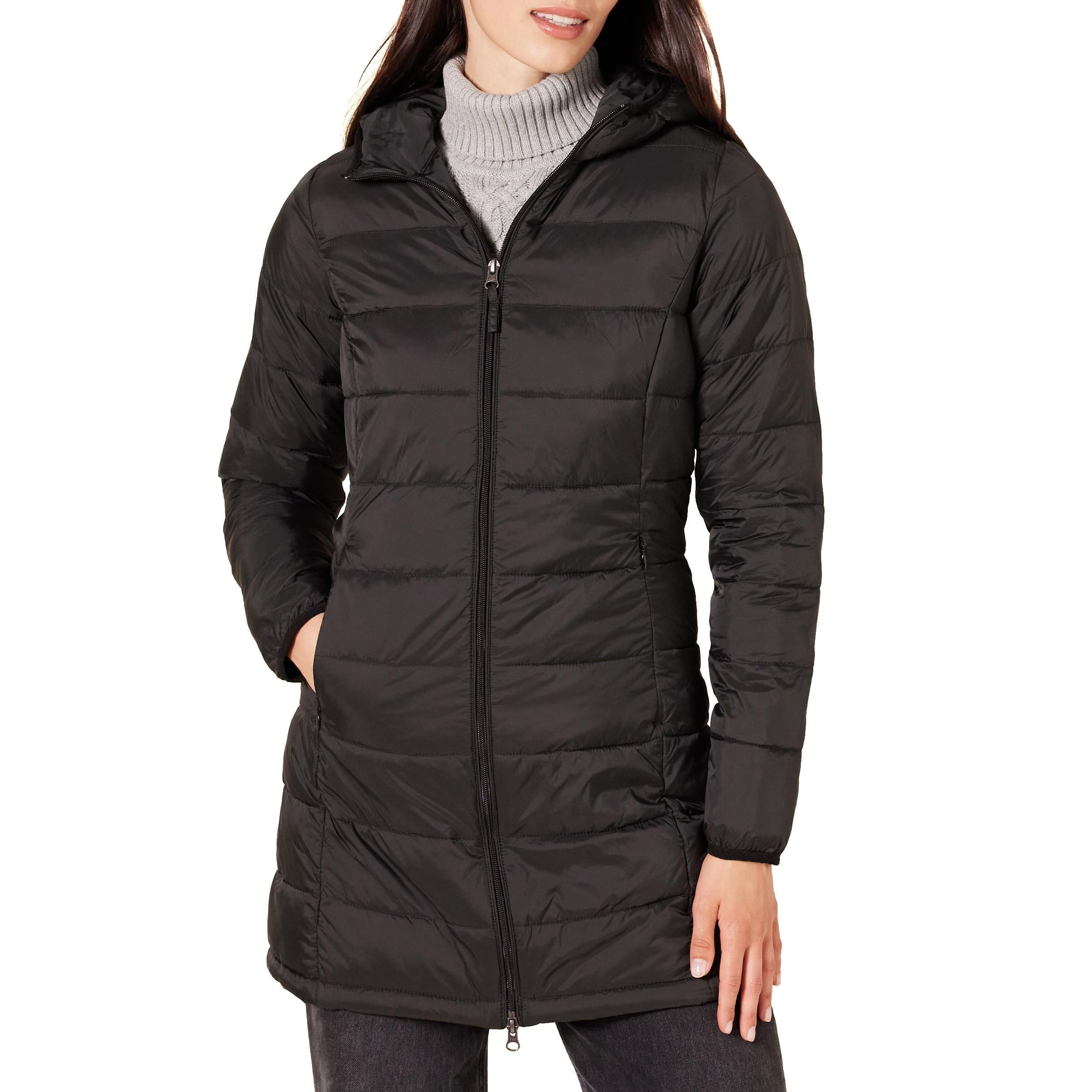 Women’s Lightweight Water-Resistant Packable Hooded Puffer Coat