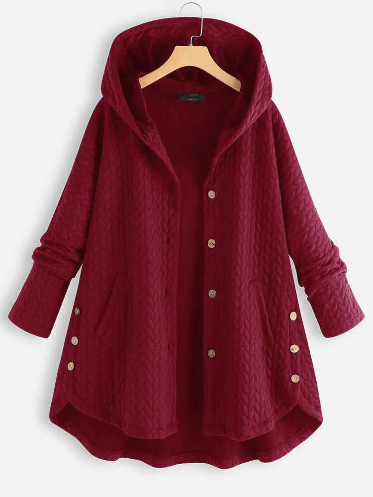Women's Hooded Cotton Winter Parka Slim Warm Long Coat Everyday