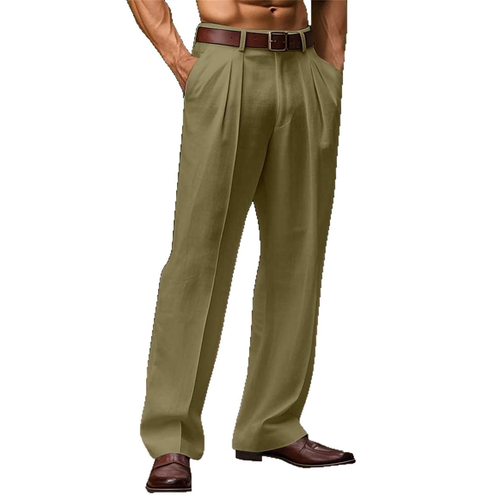 Men’s Cotton Linen Casual Trousers for Everyday Breathable Comfort