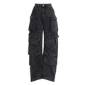 Women’s High Waist Wide Leg Tie Dye Street Jeans